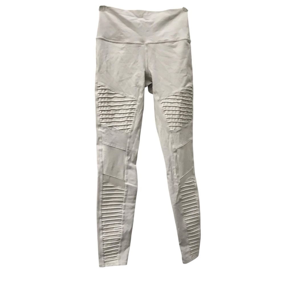 Alo Yoga High Waiste Moto Leggings Ivory Beige size Small + Under Armour Capri